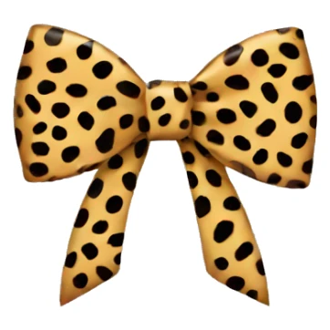Cheetah print bow sticker