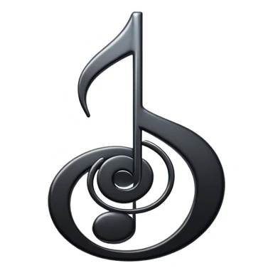 music note with a music disc sticker