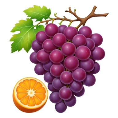 grape and orange sticker