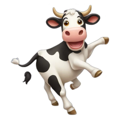dancing cow sticker
