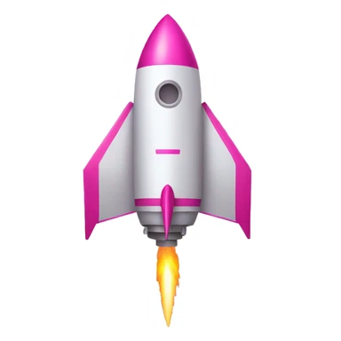pink rocket sticker