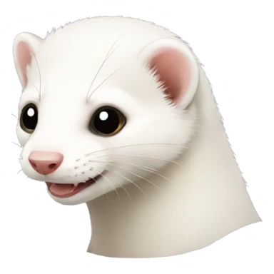 White ferret  sticker