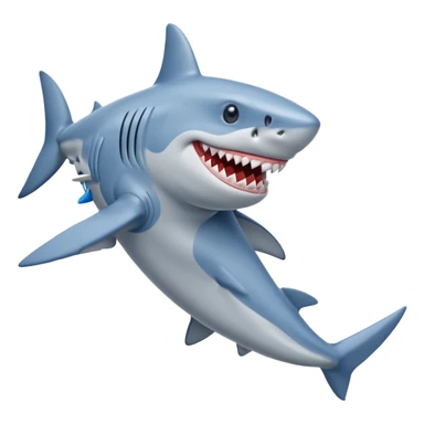 Shark with legs wearing blue Nikes sticker