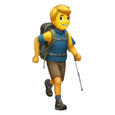 person hiking on trail sticker