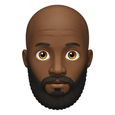 afro longue barbe tete chauve sticker