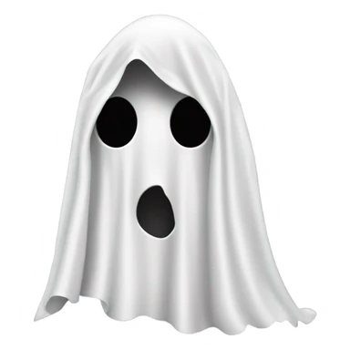 White sheet ghost sticker