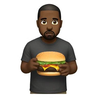 Kanye eating burger sticker