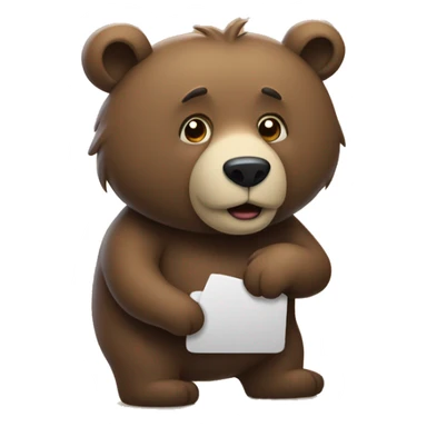 Un orso che tiene in mano un telefono sticker