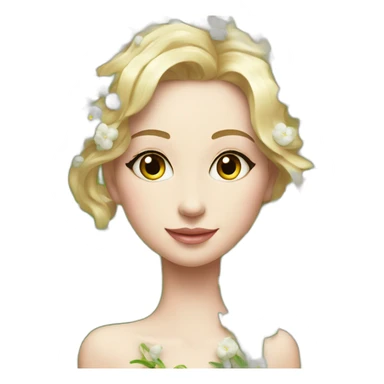 Fragrant spring is coming, Mowed with pearl flowers sticker