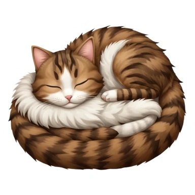 dark brown tabby and white cat sleeping in funny positions upside down sticker