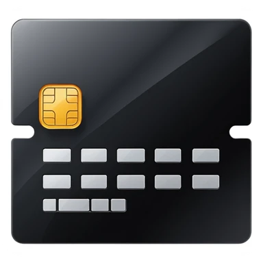 black credit card, no text, no numbers sticker