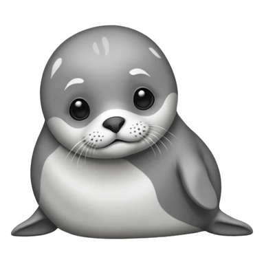 Cuddly seal sticker
