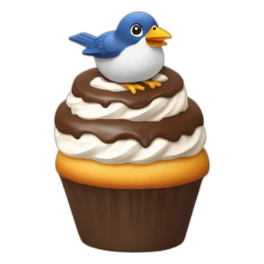 Écureuil mi oiseau mi gâteau sticker