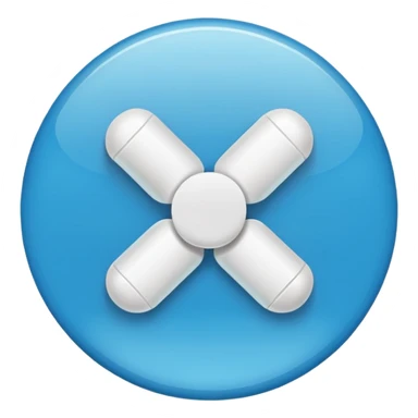 blue tablet drug sticker