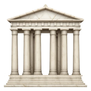 classical temple building sticker