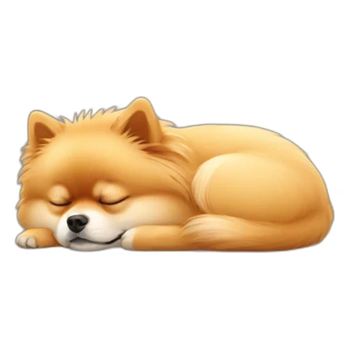 pomeranian-sleeping sticker