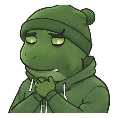 Arms crossed holding neck while crying  sticker