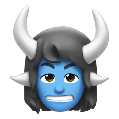 Halo and devil horns sticker