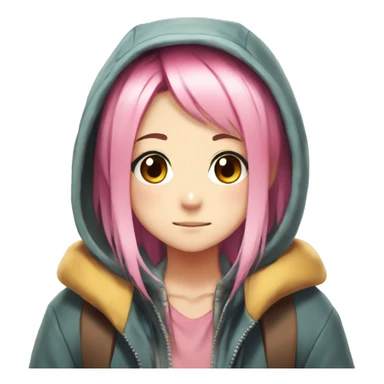 yurucamp-anime-girl-pink-hair-nadesiko-big chest sticker