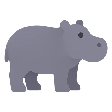 Hippo sticker