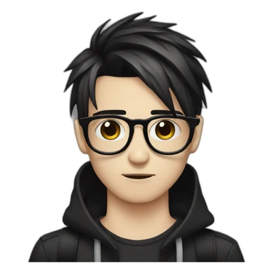 emo boy hipster sticker