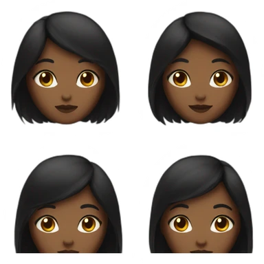 woman brown skin long dark hair with black cat sticker