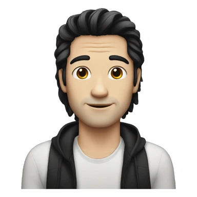 white guy with tall black hair sticker