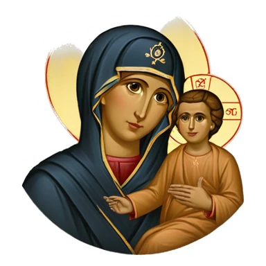 Orthodox Icon byzantin Theotokos sticker