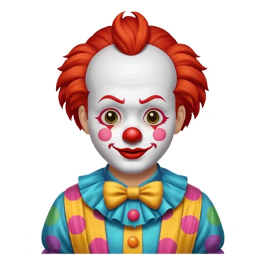 red hair clown sticker