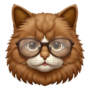  cat with glasses büst sticker