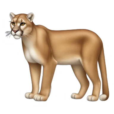 Mountain lion full body sticker