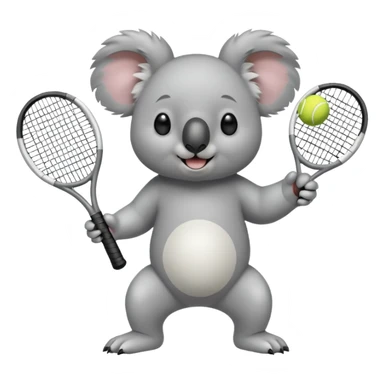 Koala bear playing tennis sticker