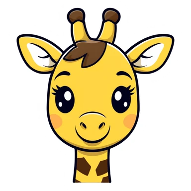 A deadpan giraffe staring straight ahead with half-lidded eyes, a flat mouth, and zero enthusiasm. The expression should scream 'really?' or 'bruh.' Use sharp, angled eyebrows and minimal details for maximum sarcasm. sticker