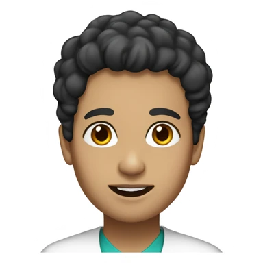 nutricionist with black hair and brown eyes white skin sticker