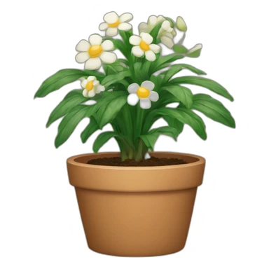 Pot de fleur sticker