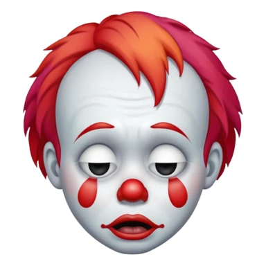 clowns with crying 😢 face without tears sticker