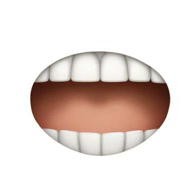 Smiling face but it’s missing one of its front teeth sticker