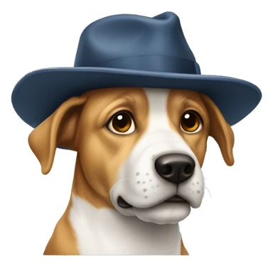 Chien avec un chapeau université  sticker