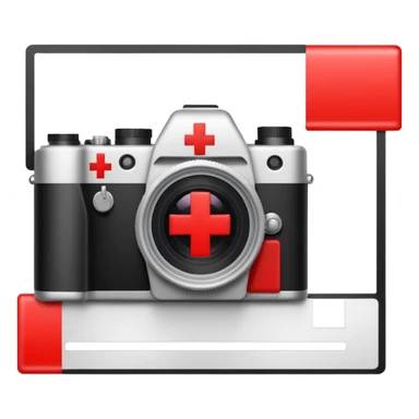 camera film strip with red cross written on it using sharpie sticker