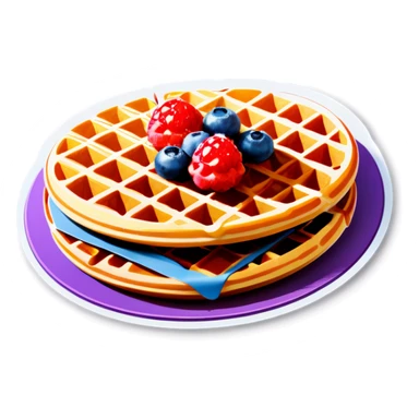Waffles  sticker