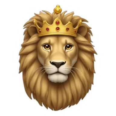 Lion d'athlas avec une couronne sticker