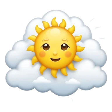 Sun with clouds sticker