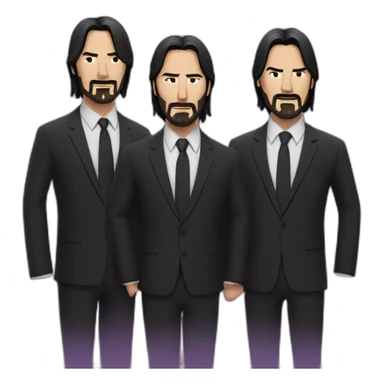 john wick triplets sticker