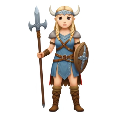 Viking voman in full height sticker