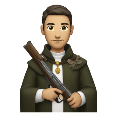 Hunter style priest with gun sticker