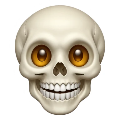 Laughing skull head sticker