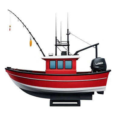 Fishing Boat - Lund 1775 Crossover XS (Model Year: 2022) (Iconic colour: Red with black trim) sticker