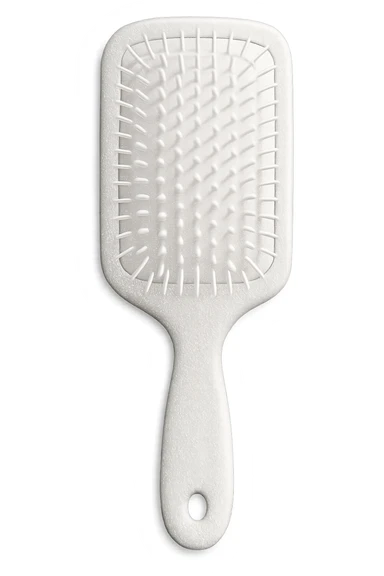 white sparkly hairbrush sticker