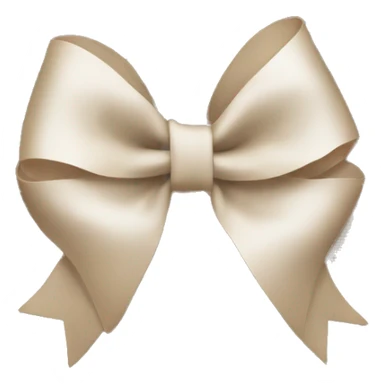 White ish brown colored bow sticker