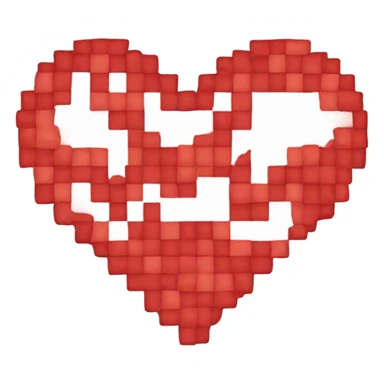 Simple Red pixel heart ❤️  sticker